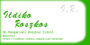 ildiko roszkos business card