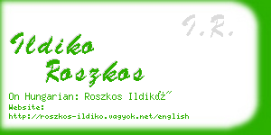 ildiko roszkos business card